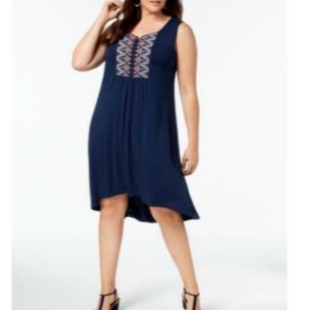 Style Co Plus Size Border-Print Border Dye